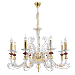 Люстра Crystal Lux CATARINA SP8 V2 GOLD/TRANSPARENT-COGNAC, фото 